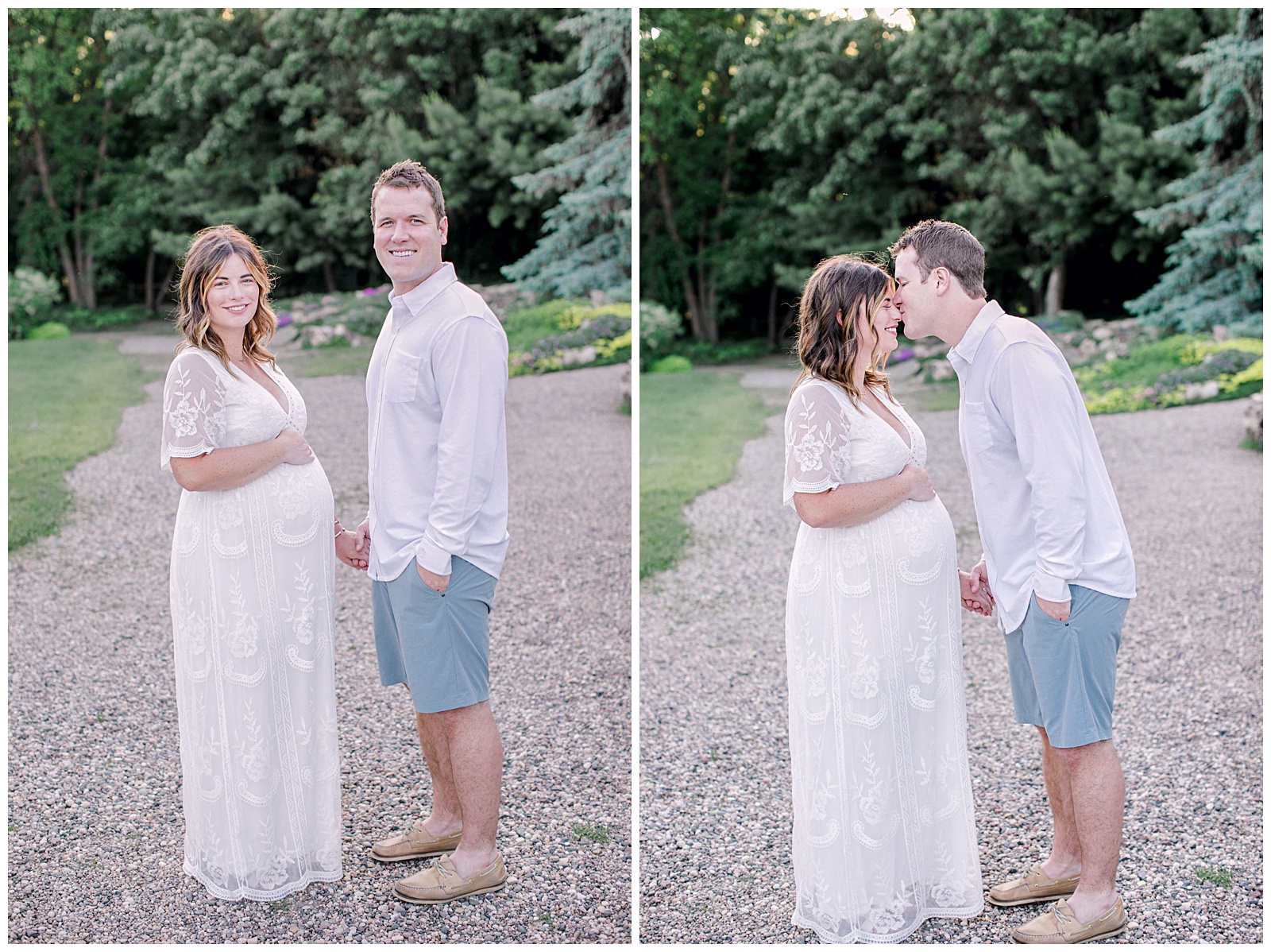A summer maternity session at lake Harriet in Minneapolis